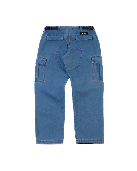 DENIM CLASSIC CARGO PANTS - LIGHT