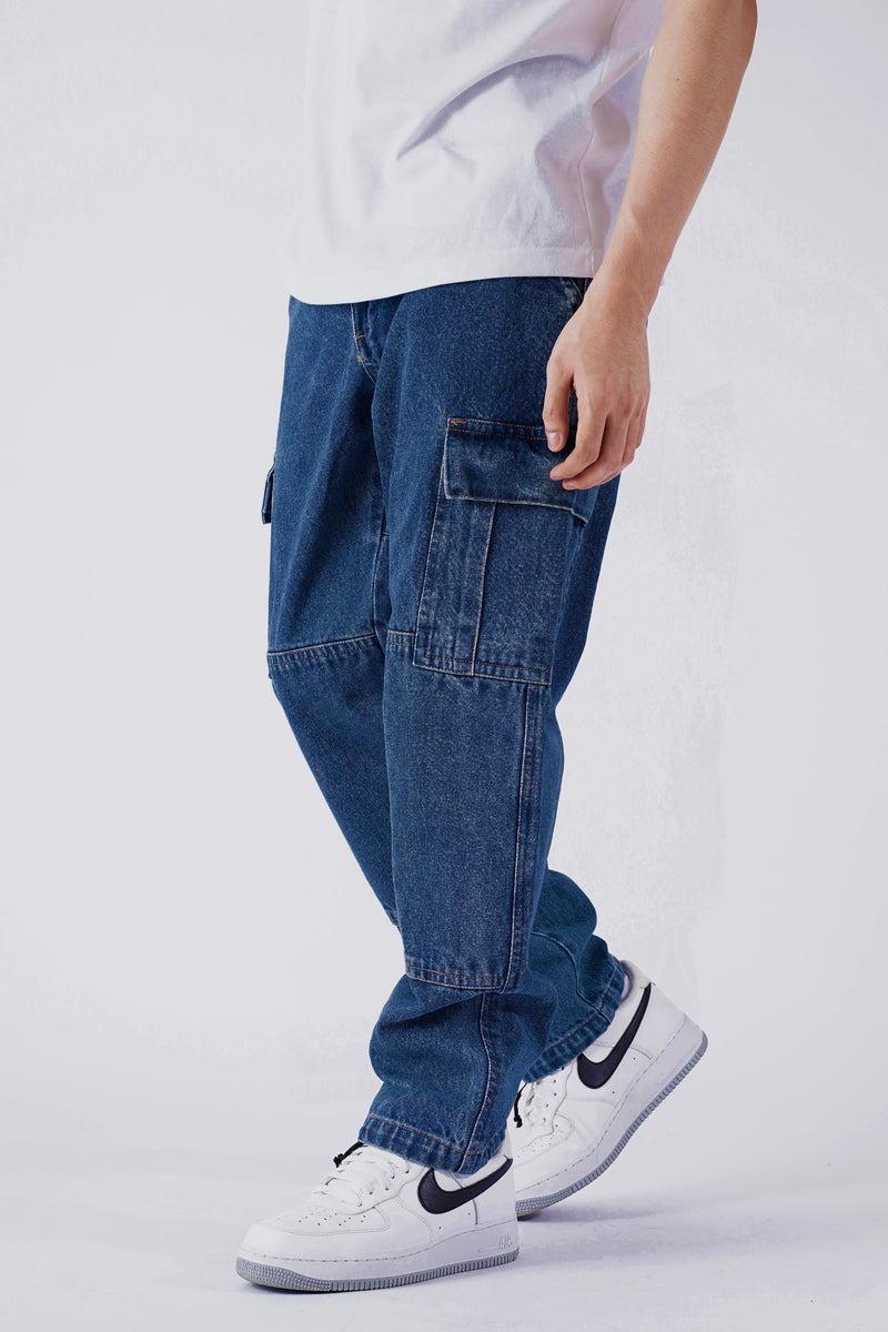 DENIM CLASSIC CARGO PANTS DARK HSO