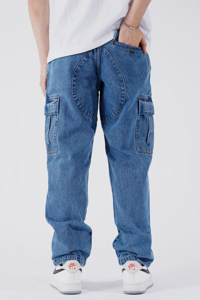 DENIM CLASSIC CARGO PANTS - LIGHT