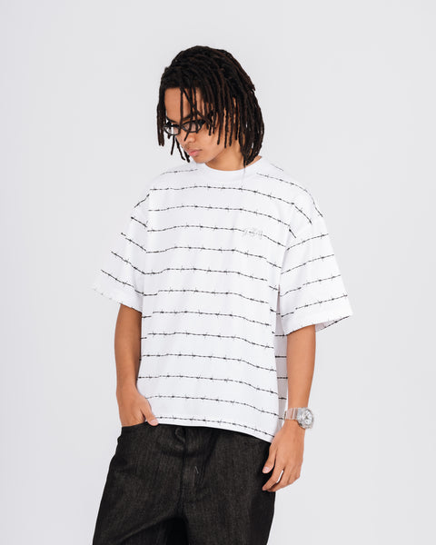 BARB ARCH LOGO HEAVY BOX TEE WHITE