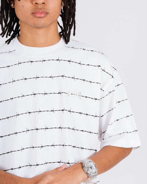 BARB ARCH LOGO HEAVY BOX TEE WHITE