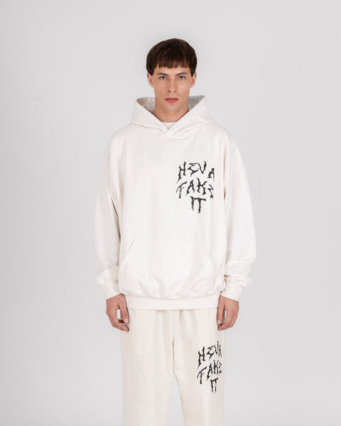 GRAPHIC WASHED HOODIE - OFF WHITE