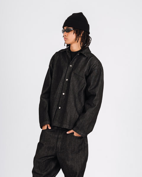 RAW DENIM L/S SHIRT BLACK