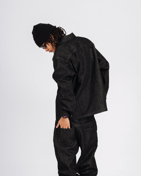 RAW DENIM L/S SHIRT BLACK