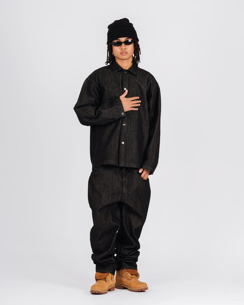 RAW DENIM L/S SHIRT BLACK