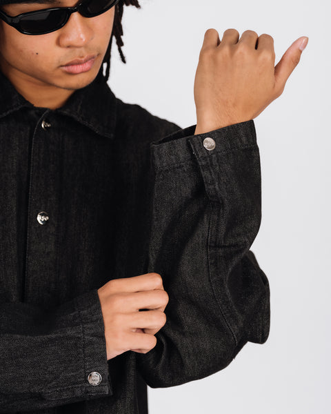 RAW DENIM L/S SHIRT BLACK