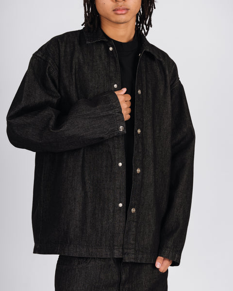 RAW DENIM L/S SHIRT BLACK