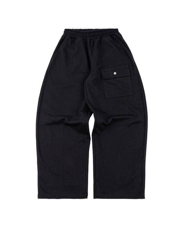 WIDE LEG SWEATPANTS BLACK