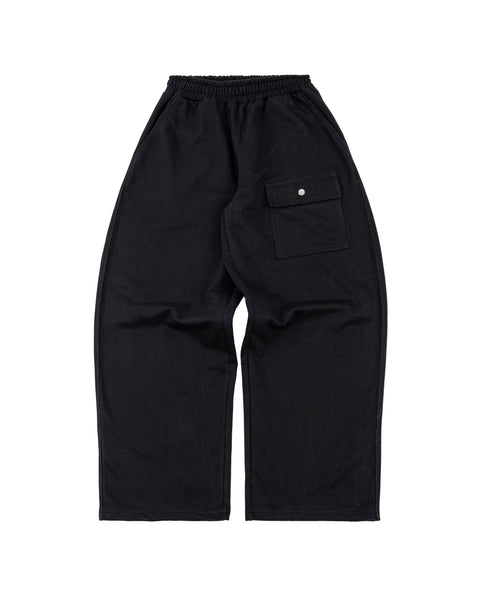 WIDE LEG SWEATPANTS BLACK
