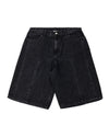 DENIM PANEL SHORTS - BLACK WASHED