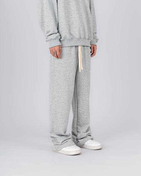 FLARED LOUNGE PANTS IN HEATHER GRAY