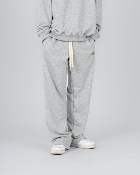 FLARED LOUNGE PANTS IN HEATHER GRAY