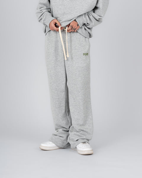 FLARED LOUNGE PANTS IN HEATHER GRAY