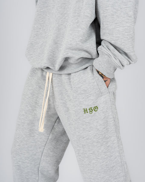 FLARED LOUNGE PANTS IN HEATHER GRAY