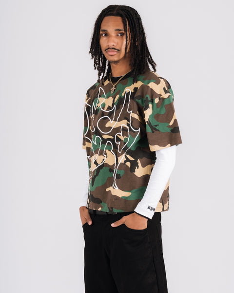 CAMOU TORN TEE