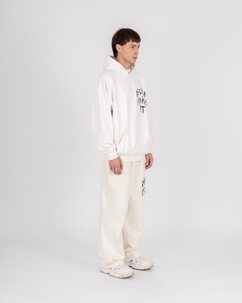 GRAPHIC WASHED HOODIE - OFF WHITE