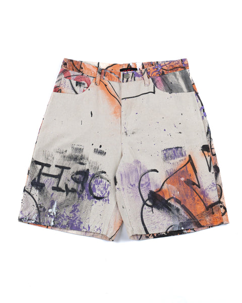 PAINTED BAGGY SHORTS (1 OF 1)
