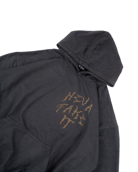 GRAPHIC WASHED HOODIE - CHARCOAL