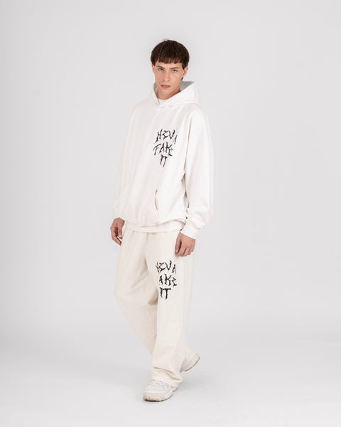 GRAPHIC WASHED HOODIE - OFF WHITE