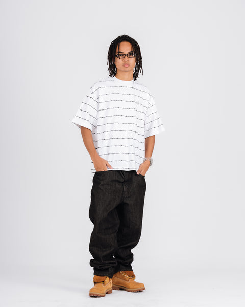 BARB ARCH LOGO HEAVY BOX TEE WHITE