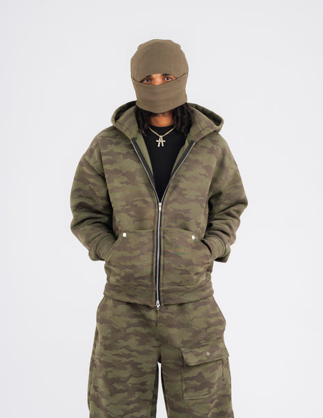 BALACLAVA BEANIE IN OLIVE