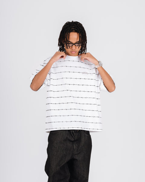 BARB ARCH LOGO HEAVY BOX TEE WHITE