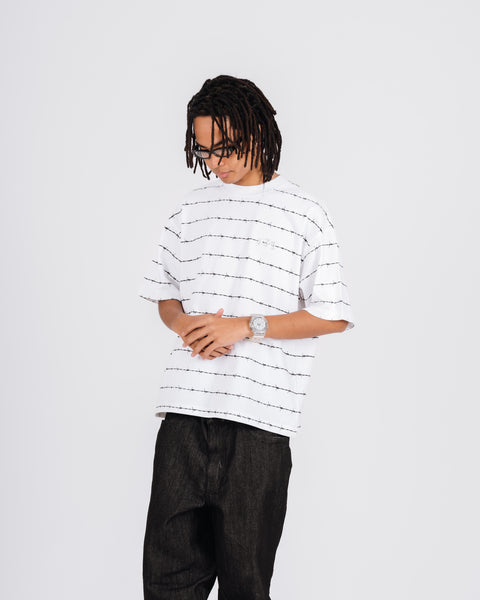 BARB ARCH LOGO HEAVY BOX TEE WHITE