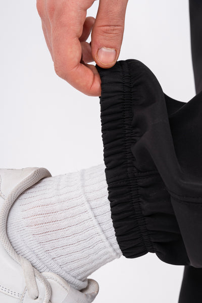 NYLON FLEECE SWEATPANTS IN BLACK