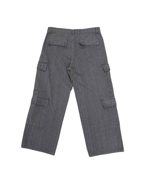 HEAVY CANVAS CARGO PANTS BROWN