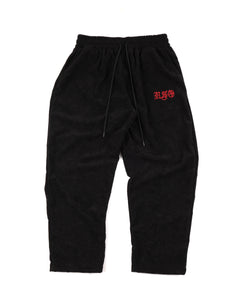 CHAIN STITCH LOUNGE PANTS - BLACK