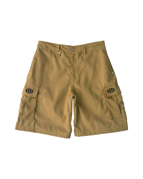 EMBLEM CARGO SHORTS DARK KHAKI