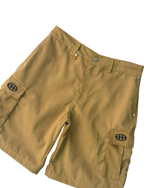 EMBLEM CARGO SHORTS DARK KHAKI
