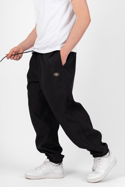 NYLON FLEECE SWEATPANTS IN BLACK