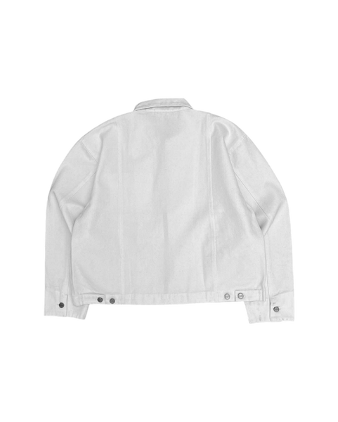 CANVAS TRUCKER JACKET - WHITE