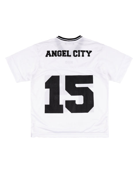 ANGEL CITY MESH SHIRT - WHITE