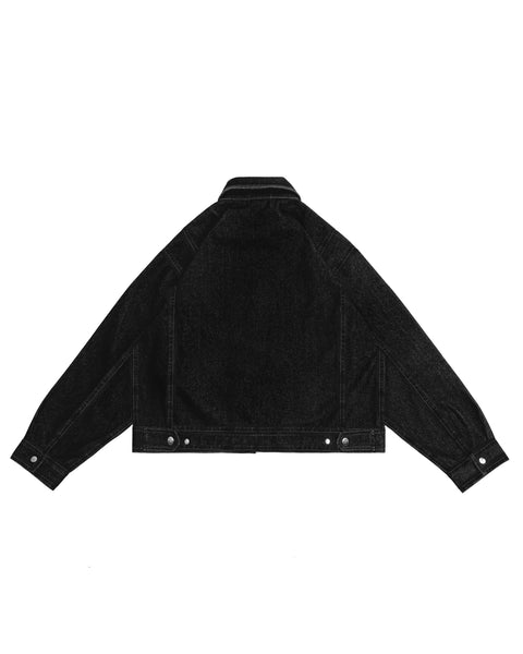 DENIM TRUCKER JACKET - BLACK WASHED