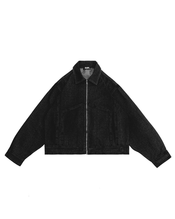 DENIM TRUCKER JACKET - BLACK WASHED