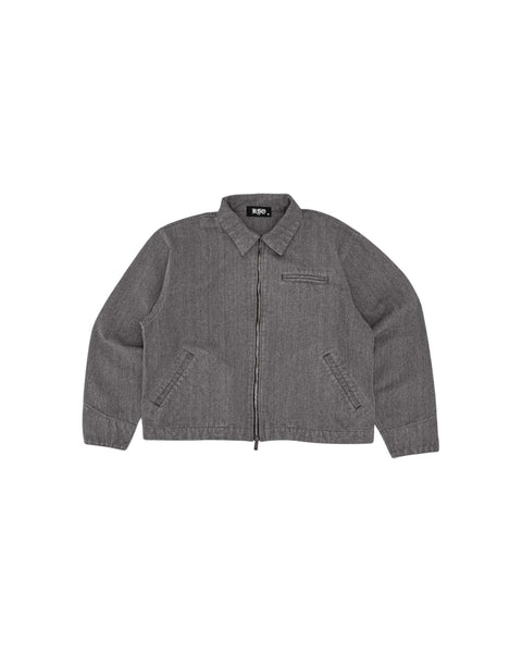 CANVAS TRUCKER JACKET - GRAY