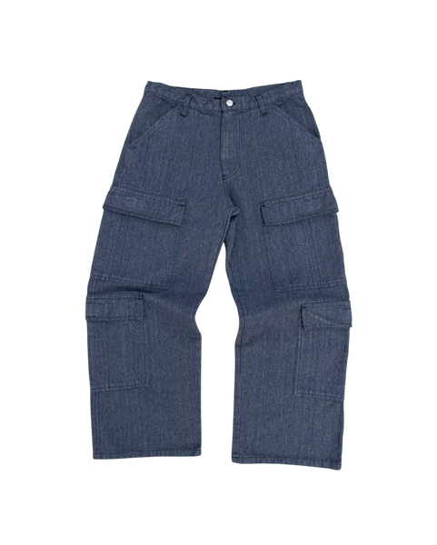 HEAVY CANVAS CARGO PANTS GRAY