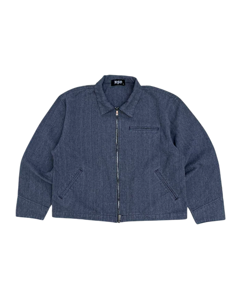 CANVAS TRUCKER JACKET - GRAY