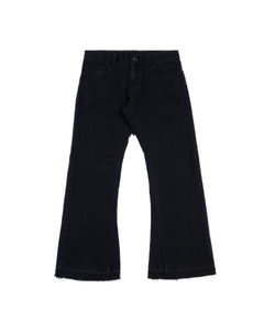 FLARED DENIM JEANS IN BLACK WASH
