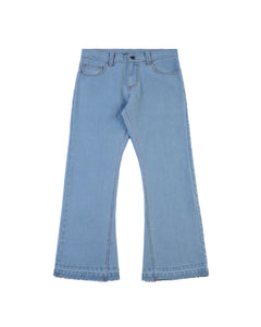 FLARED DENIM JEANS IN LIGHT WASH