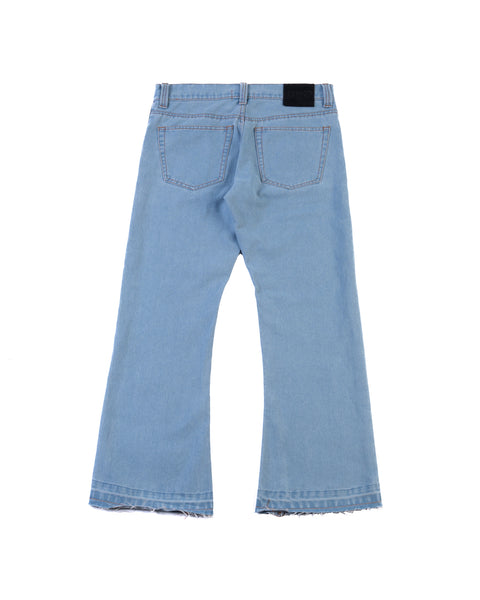 FLARED DENIM JEANS IN LIGHT WASH