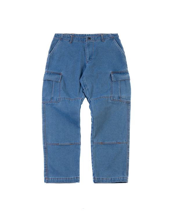 DENIM CLASSIC CARGO PANTS - LIGHT