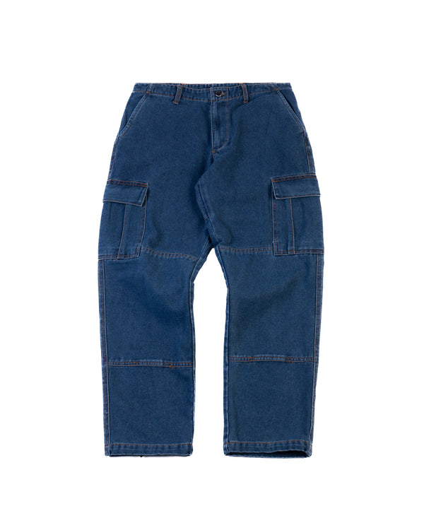 DENIM CLASSIC CARGO PANTS - DARK