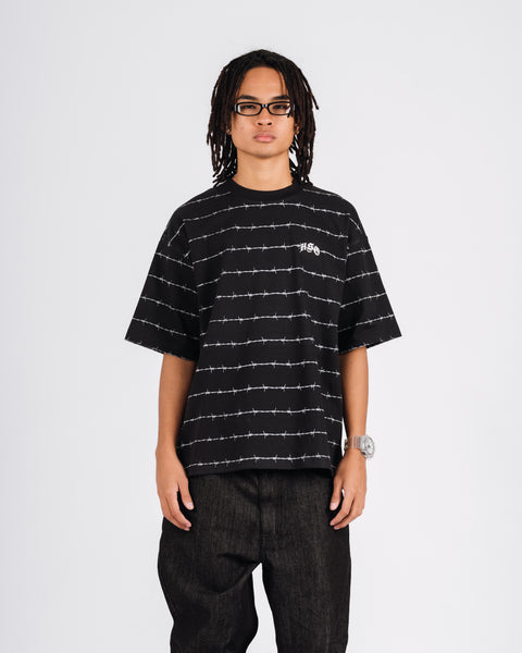 BARB ARCH LOGO HEAVY BOX TEE BLACK
