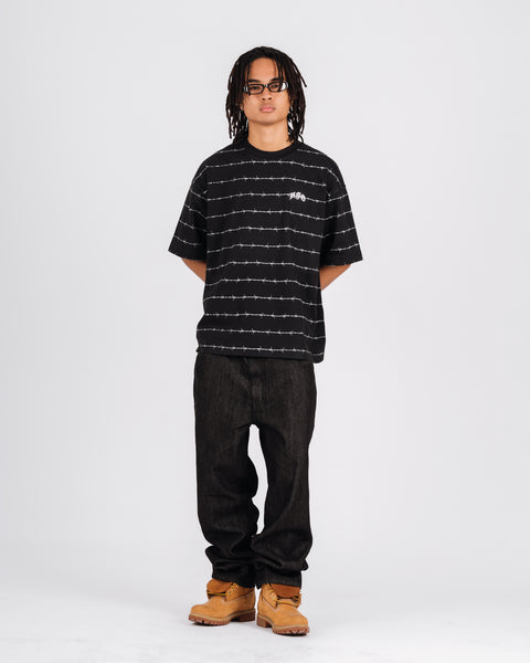 BARB ARCH LOGO HEAVY BOX TEE BLACK