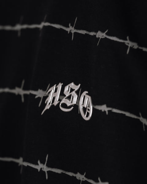 BARB ARCH LOGO HEAVY BOX TEE BLACK