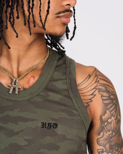 RIB TANK TOP CAMOU