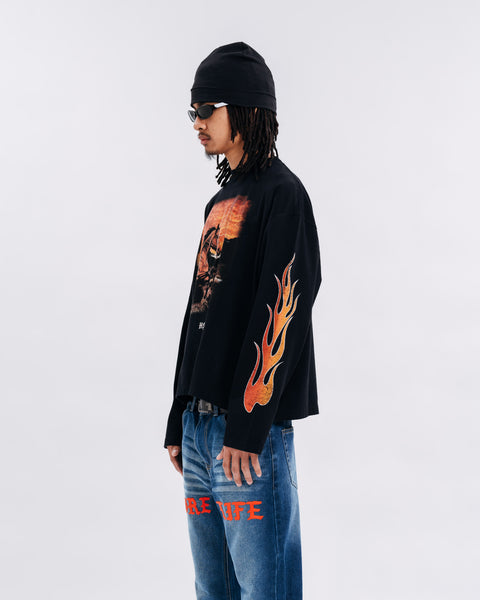 HORSE CROP L/S